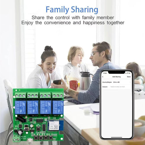 Tuya Smart Life WiFi Momentary Inching Relay Self-Locking Switch Module,DC 7-32V/USB 5V WiFi RF Bluetooth Relay,DIY Smart Home,Compatible with Ale...