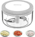 Manual Food Chopper Vegetable Chopper, ZWCEGND 550ML Garlic Mincer Hand Pull String Onion Cutter with Big Pull Ring for Veggies, Meat, Ginger, Pep...