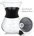 Zopsc 400ml Manual Hand Drip Glass Coffee Maker Pot with Stainless Steel Filter, Tick Marks, Fine Mesh, Suitable for Kitchen, Dining Table, Easy t...