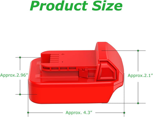 Adapter for Milwaukee M18 Tools - Compatible with Porter Cable PCC680 and Black & Decker LBXR20 20V MAX (Not Older 18V) Batteries for Power Supply...