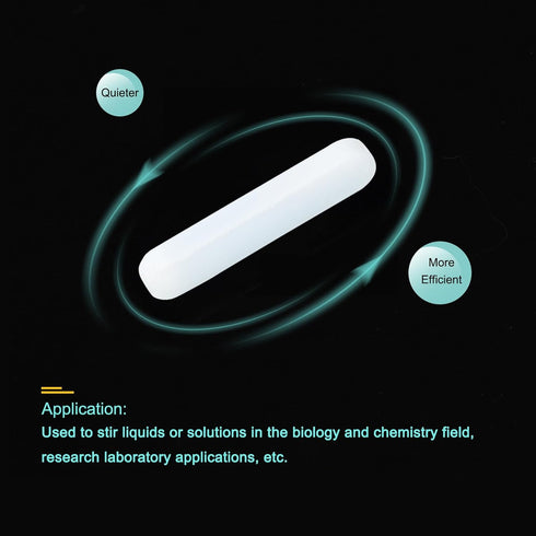 MECCANIXITY Magnetic Stirrer Mixer Stir Bar Rod 30mm/1.18" Cylinder Shape PTFE Coating Magnet White for Laboratory 8Pcs...