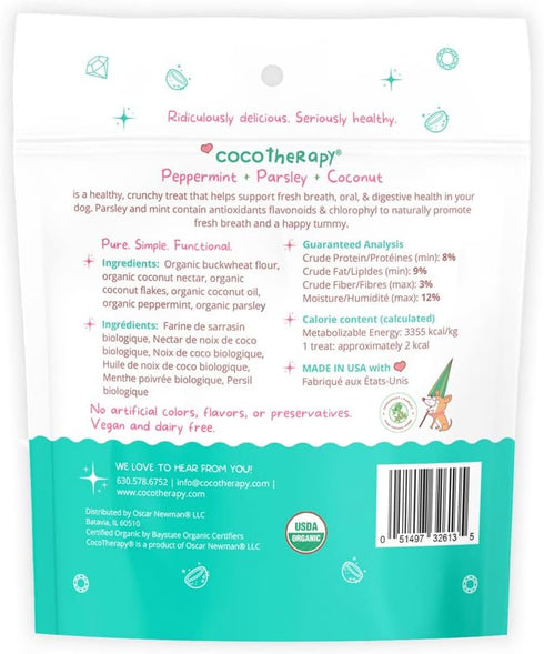 CocoTherapy Coco-Gems Dog Training Treat (Peppermint + Parsley) 5 Oz....