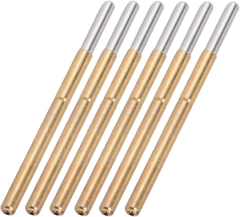 Spring Contact Probe, 100PCS Round Pogo Pins Stainless Steel Wire Mini Size with Brass Plunger for Circuit Soldering Projects...