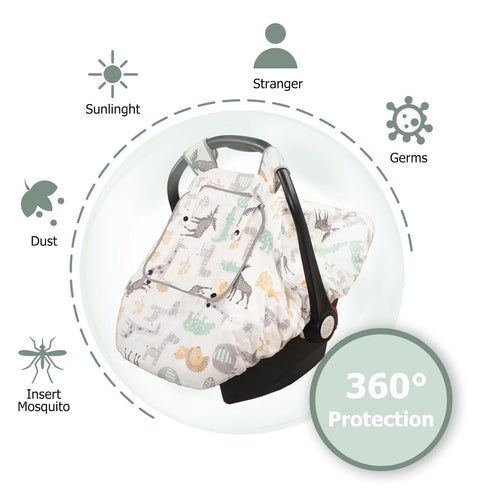 Minky 3 in 1 Car Seat Cover for Winter - Minky Baby Car Seat Cover with Storage Bag...