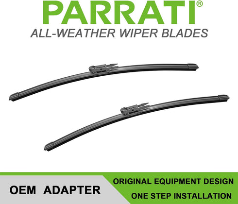 PARRATI® 24 Inch & 21 inch of High Performance Premium All-Season Automotive Replacement Windshield Wiper Blades, Easy DIY Install & Superior Road...