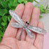 3Pcs Color Dragonfly Brooch Creative Bag Sweater Pin Brooches Insect Gift Dark green Rose red Gray white...