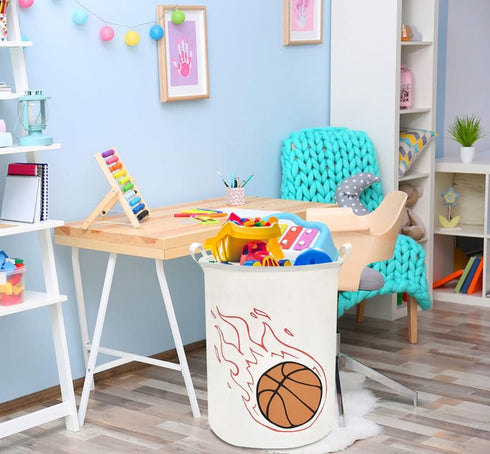 19.7’’ Basketball Laundry Hamper, Dirty Clothes Hamper for Boys Room,Sports Laundry Basket,Toy Bins, Gift Baskets,Baby Nursery(Basketball)...