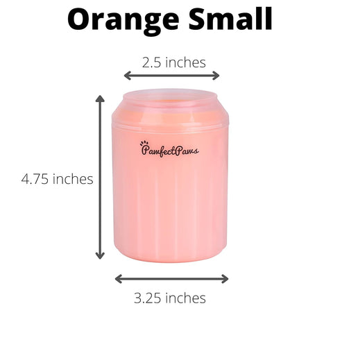 Portable Dog Paw Cleaner (Small, Orange)...