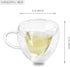 Asng Heat Resistant Double Layer Heart-Shaped Glass Coffee Cup (240ML/8oz)...