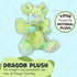WISHPETS Plush Green 12" ConfettiSoft Dragon Soft Stuffed Animal...