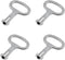 4Pcs Electrical Cabinet Key 5mm Hole Zinc Alloy Water Meter Box Safety Key 50x35mm,For Tool Box,Multipurpose Mailbox,Power Cabinet,Electric Box,Su...
