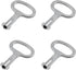 4Pcs Electrical Cabinet Key 5mm Hole Zinc Alloy Water Meter Box Safety Key 50x35mm,For Tool Box,Multipurpose Mailbox,Power Cabinet,Electric Box,Su...