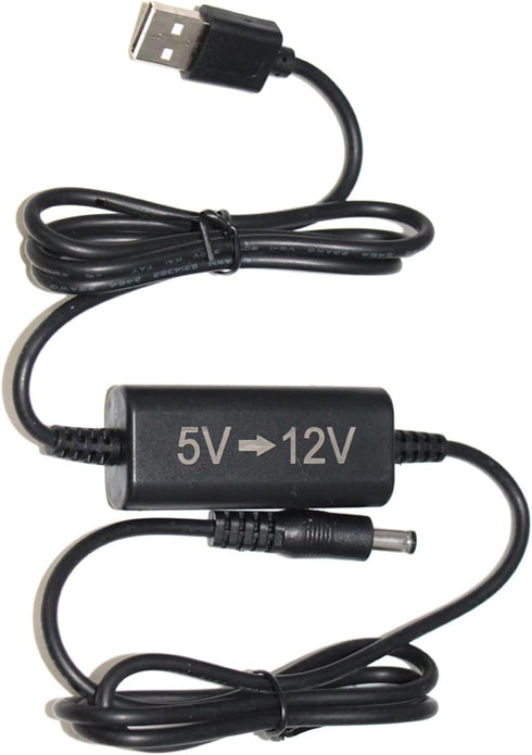 5V to 12V Step Up DC Converter,5V USB to 12V DC Step Up Cable - 5FT 1.2A Boost Voltage Transformer Power DC 5.5 * 2.1MM Converter,Compatible with ...