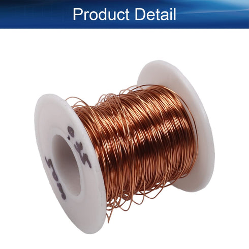 Heyiarbeit 27 AWG Magnet Wire Enameled Copper Wire Enameled Magnet Winding Wire 164ft 0.0138" Diameter Temperature Rating 180? Magnetic Coil for M...