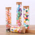 10Pcs 60ml Glass Test Tubes with Cork Stoppers Empty Refillable Clear Flat Borosilicate Glass Bottles Vials Jars for Beads Candy Storage Party Fav...