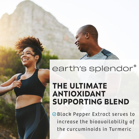 Earth's Splendor Turmeric Complex 500mg with Black Pepper, 90 Capsules - Supports Antioxidant Activity and Joint Health* - 1.5 Month Supply...