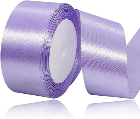 Light Purple Ribbon 1-1/2 Inch x 25 Yards, Satin Ribbon Solid Color Fabric Ribbon for handicrafts, Wreaths, Wedding Party, Christmas, Hair Bows, F...