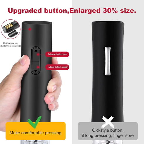 Electric Wine Opener, Wine Bottle Openers, Automatic corkscrew wine opener with Foil Cutter, Cool home kitchen gadgets, wine accessories for wine ...