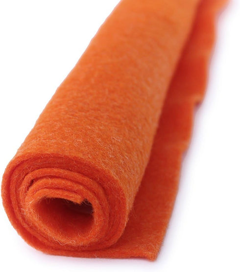 Hallows Eve Orange - Wool Felt Oversized Sheet - 35% Wool Blend - 1 12x18 inch Sheet...