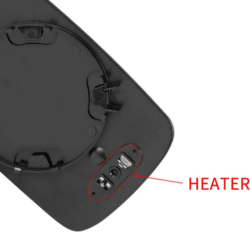 uxcell Passenger Side Right Side Mirror Glass with Backing Plate Heated Blue Tinted Glass for BMW E39 E46 330i 325i 328i 525i...