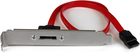 StarTech.com 18in 1 Port SATA to eSATA Plate Adapter - External SATA Plate - 6Gbps eSATA Port - Internal SATA to eSATA Adapter - 18 inch (ESATAPLT...