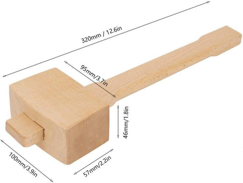 Wooden Hammer, Manual Carpenter Mallet Wood Tapping Woodworking Hand Tool for Woodworking Chisel, Carved Chisel, and Assembly of Various Wooden Fu...