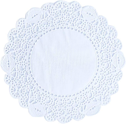 Premium disposable Rectangular paper doilies 250sheets -Non-Dust, Clean Cut, Simple design - Lace Doily : Party/Wedding- Table ware (ROUND - 4.5",...