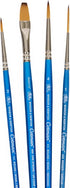 Winsor & Newton Cotman Short Handle Brushes, Set of 4, (Round 2 & 4, Rigger 1, One Stroke 1/4")...