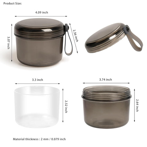 2023 Upgraded Large Denture Bath Box Cup No-Leak Denture case Retainer Cleaning Box Complete Clean Care for Dentures Clear Braces Mouth Guard Nigh...