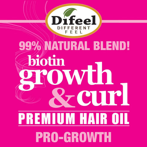 Difeel Biotin Growth & Curl Premium Hair Oil 2.5 oz....
