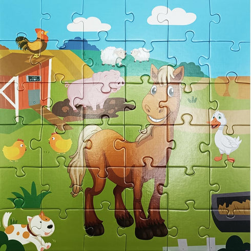 Floor Puzzle for Kids,Animal Jigsaw Large Puzzles 36Piece Horse Puzzle for Toddler Ages 3+,Children Learning Preschool Educational Toys,Gift for 3...