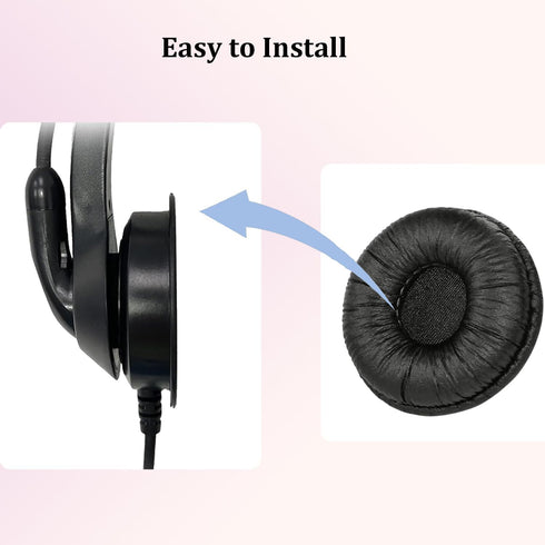 Ear Cushions for Plantronics Headset, 50mm Replacement Ear Pads Compatible with Plantronics HW251N HW261N HW510 HW520 Blackwire C320 3210 3220 332...