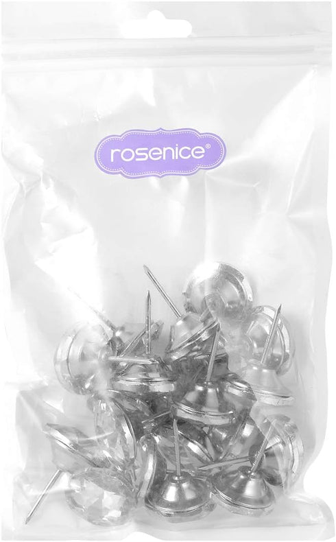 20Pcs 25mm Diamond Crystal Upholstery Nails Tacks Sofa Headboard Sew Buttons Clear Buttons Wall Decor...