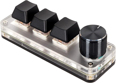 Yoidesu One Handed Macro Mechanical Keyboard, Portable Mini Gaming Keypad Fully Programmable Keys Red Switches, DIY Programmable Shortcut Custom U...