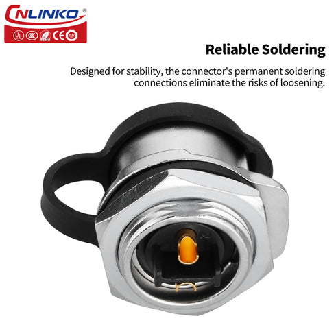 CNLINKO LP20 2 Pin Waterproof Connectors,IP68 Circular Connectors Fast Locking Plug,2-12 Pin Power Connector M20 Male Female Plug,LED Outdoor Ligh...