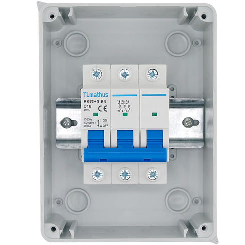 Breaker Box Circuit Breaker Distribution Box, Outdoor Waterproof with DIN Rail, Power Distribution Protection Box for Miniature Circuit Breaker, E...