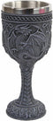 PTC Medieval Dragon Wine Goblet Chalice Resin Body Stainless Steel Faux Stone...