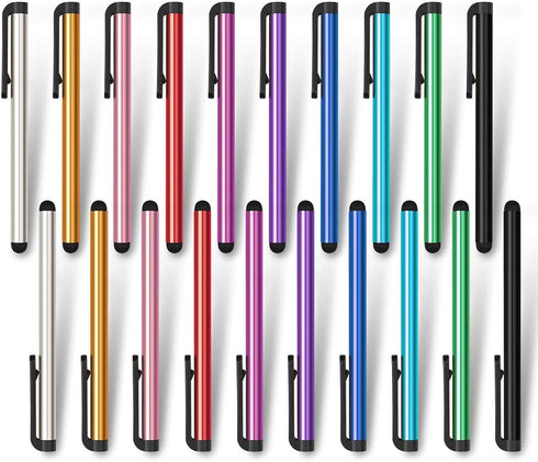 homEdge Slim Stylus Pen Set of 20 Pack, Universal Stylus Compatible with All Device with Capacitive Touch Screen – 10 Color......