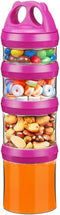 BeneLabel Stackable Food Storage Containers for Formula Travel Container for Storing Milk, Protein Powder, Snacks, Travel Items, BPA Free(Red, 31o...