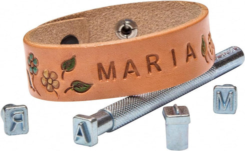 Realeather Crafts Alphabet and Number Stamp Set 0.7 H x 6.7 L x 4.0 W...