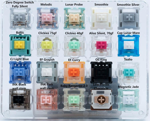 GATERON Keyboard Switches Tester, Magnetic Jade Baby Kangaroo 2.0 Smoothie Melodic INK Wall Stem Box Black Pink Key Switches for MX Mechanical Key...