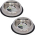 Iconic Pet 2 Cup Heavy Weight Non-Skid Easy Feed High Back Pet Bowl For Dog Or Cat (2 Pack), 16 Oz...