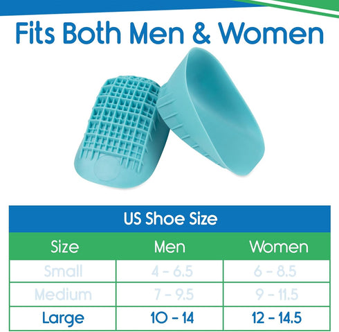 Heavy Duty Heel Cups for Heel Pain Relief & Support - Gel Cushion Shoe Inserts for Severs Disease & Plantar Fasciitis - Strong Honeycomb Pad for W...