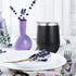 MEWAY Stemless 12oz Wine Tumbler Glasses with Lid -Insulated Double Wall Vacuum Stainless Steel Travel Tumbler with Straw,for Woman Under 10 dolla...