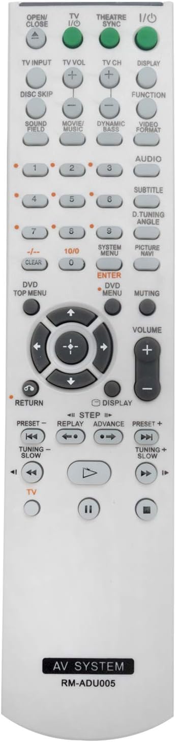 ALLIMITY RM-ADU005 Replaced Remote Control Fit for Sony DVD Home Theater System DAV-DZ230 DAV-DZ30 DAV-HDX266 DAV-HDX267W DAV-HDX466 DAV-HDZ235 HC...