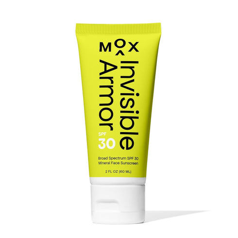 Mox Invisible Armor SPF 30 Sunscreen (2.0 oz) - Daily Mineral Zinc Oxide Sunscreen - Broad Spectrum Sun Protection - Goes On Easy - Rubs in Clear ...