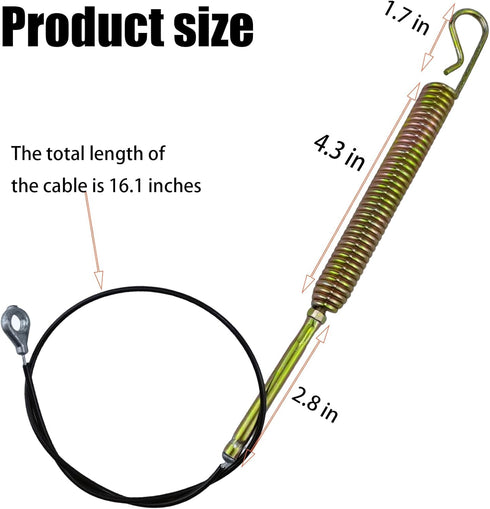 06900438 Auger Cable for Ariens Classic 24 E, Compact 20 24, Compact Track 24, SNO-Tek 24, SNO-Tek 28 120V ST24 Snow Blowers...