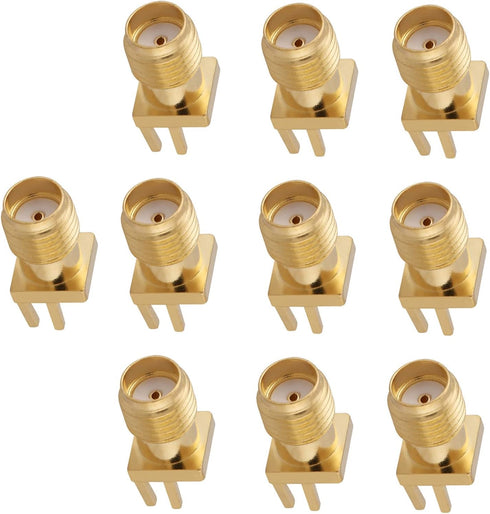 10Pcs SMA Female Jack Connector Brass PCB Clip Mount SMA Female Base...