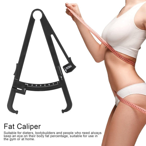 Body Fat Caliper, Body Fat Tester Caliper, Body Fat Caliper Made of Black Plastic Unisex Skinfold Caliper Body Fat Meter(#1)...