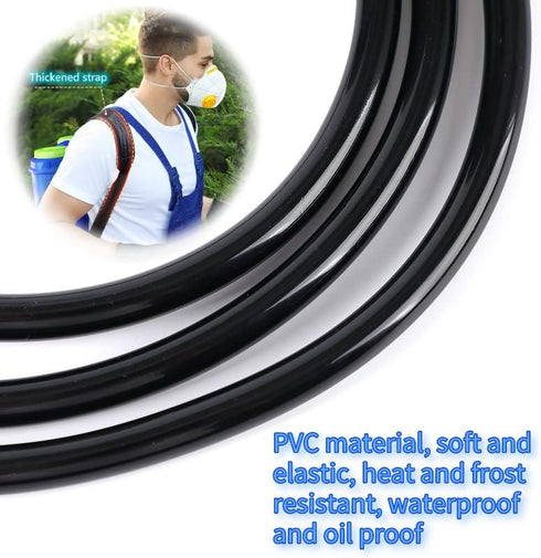 PVC Replacement Hose for Sprayers, Nylon Reinforced Replacement Hose with Fixing Nut for Garden Water Pump Outlet, Replacement Accessories for Gar...